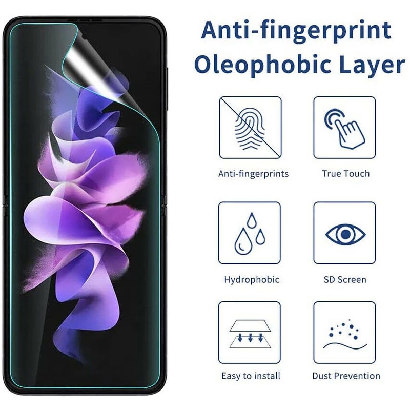 Pelindung Layar Hydrogel HD Anti Gores / Sidik Jari Untuk Samsung Galaxy Z Flip 3