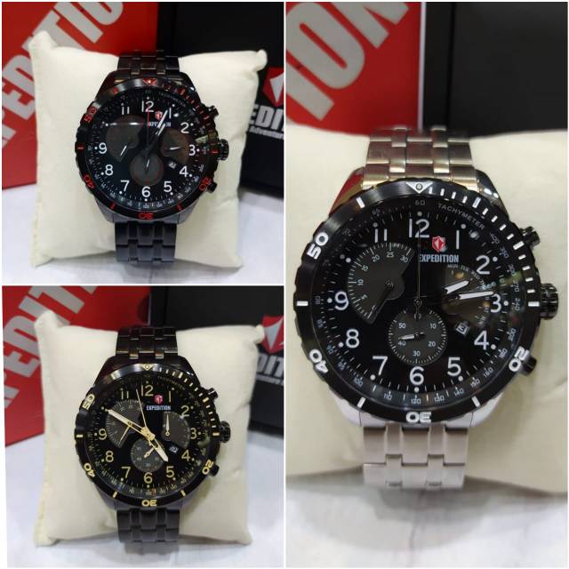 Jam Tangan Pria Expedition 6720 Tali Besi Sport EXP6720 EXP 6720 Exp6720 Exp 6720