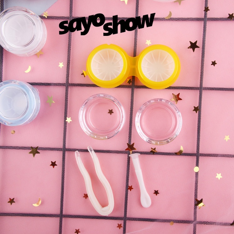 SAYOSHOW - Softlens Case Transparan / Tempat Softlens Warna Permen