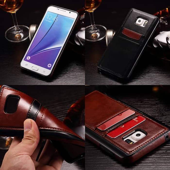 Leather Case Samsung S7 Edge With Card Slot