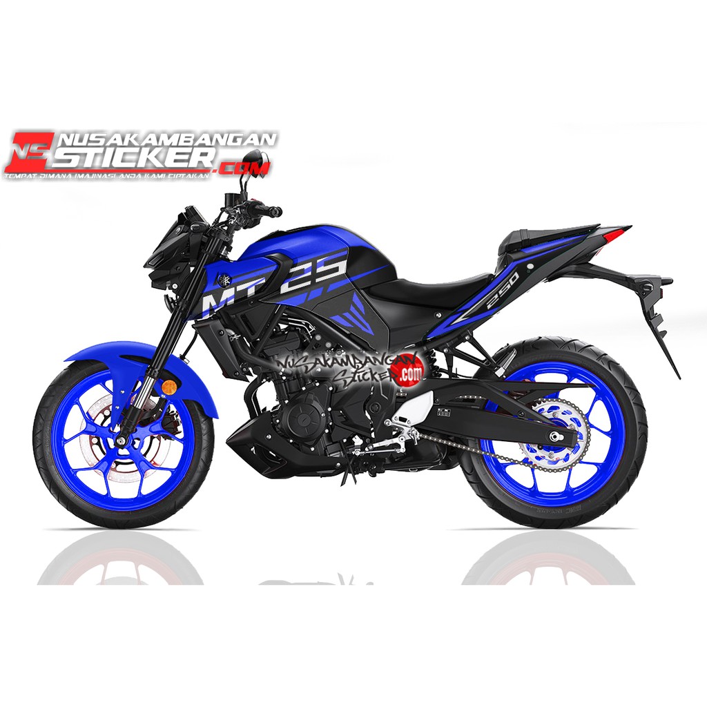 Decal MT 25 Facelift biru hitam sticker full body nusakambangansticker