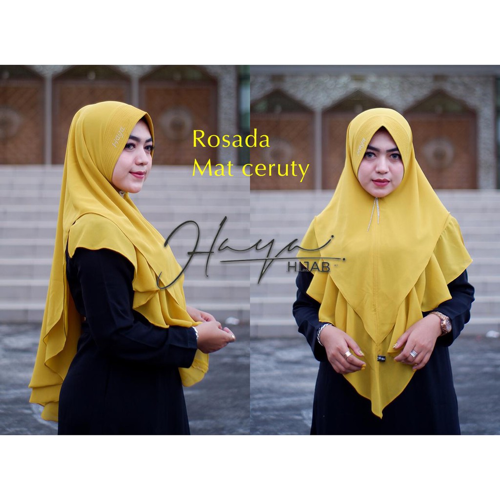 Jilbab KHIMAR JUMBO INSTAN ROSADA ORIGINAL BY HAYA