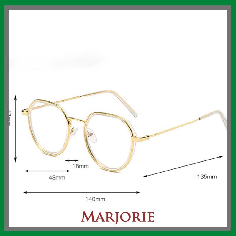 Frame Kacamata Fashion Wanita Anti Radiasi Korean Kaca Mata Radiasi Bulat Eyeglasses-MJD