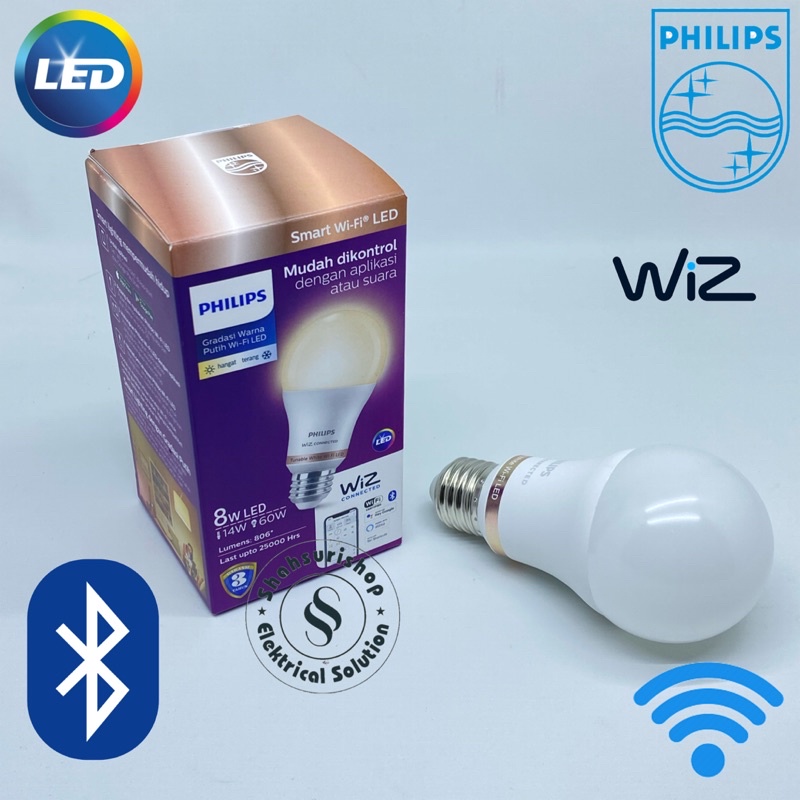 LAMPU PHILIPS SMART WIFI BLUETOOTH LED 8W 8 WATT TUNABLE WHITE SMART