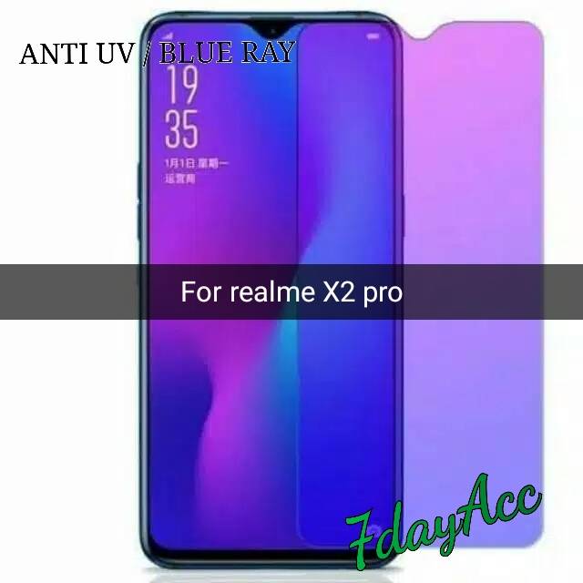 TEMPERED GLASS ANTI UV /BLUE RAY (non list ) REALME X2 PRO