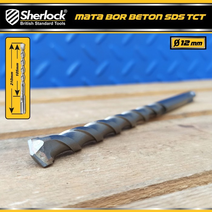 Mata Bor Beton SDS Material TCT / Sherlock Panjang 210 mm x Diameter 12 mm