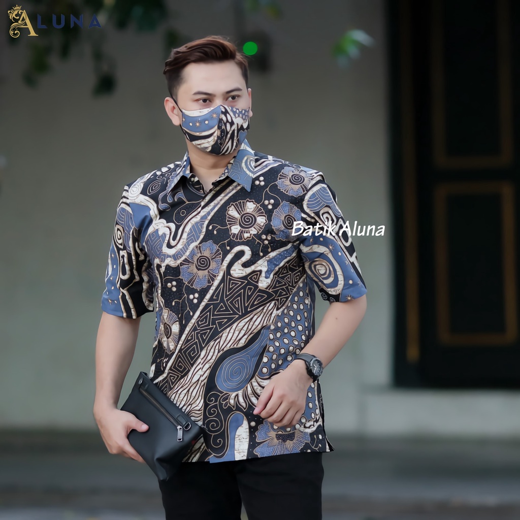 TERLARIS.!! BAJU BATIK PRIA LENGAN PENDEK KEMEJA BATIK PRIA KEREN MODERN BATIK COWOK KEKINIAN PD 022