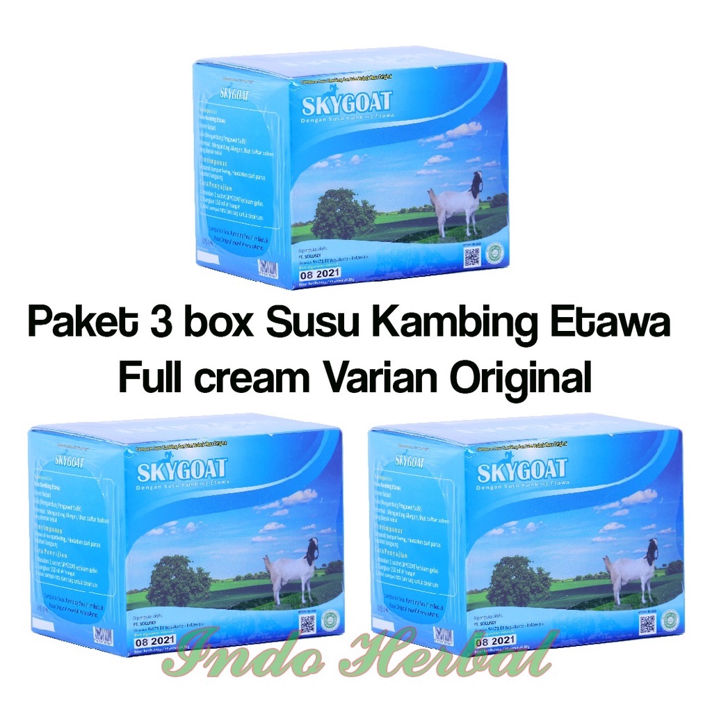 

Paket 3 Box Sky Goat Susu Kambing Etawa Bubuk Full Cream | SkyGoat Original