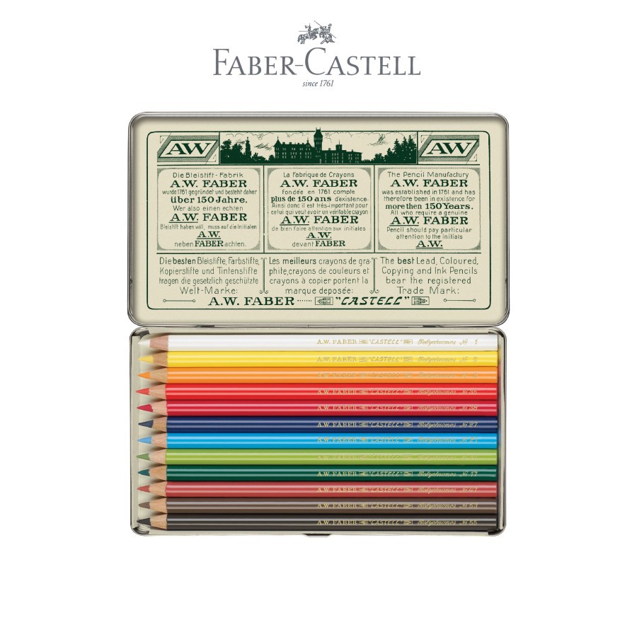 Faber-Castell Polychromos Colour Pencil 111th anniversary tin of 12
