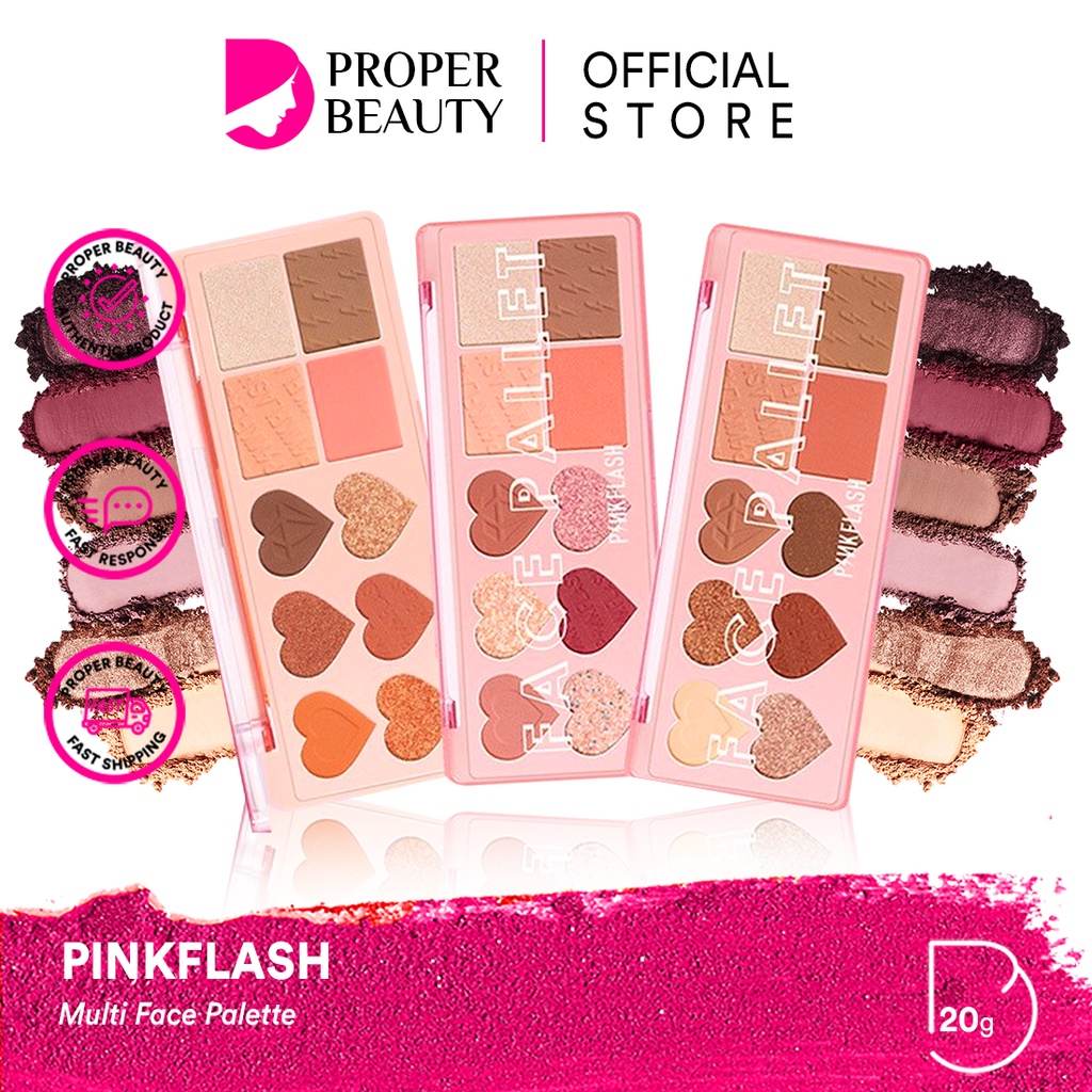 PINKFLASH Multi Face Palette China / Lasting Matte Lipcream Glossy Lipgloss Silky Velvet Lip Cream L