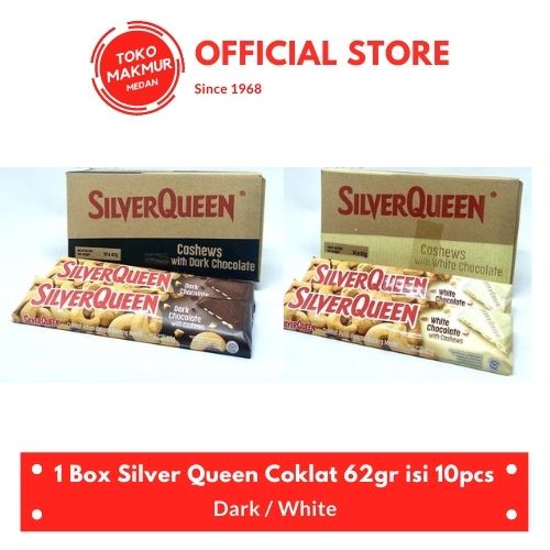 

1 BOX SILVERQUEEN 58GR ISI 10PCS - COKLAT