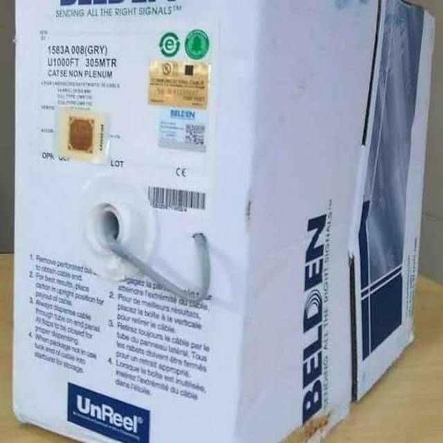 KABEL LAN UTP BELDEN CAT5E Eceran ORIGINAL per meter meteran Ecer original USA bukan cat6