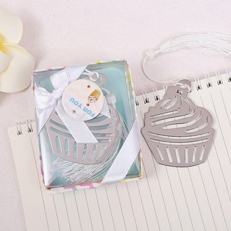 

Pembatas buku Yummy cupcake Souvenir ulang tahun Bookmark kue enak penanda buku