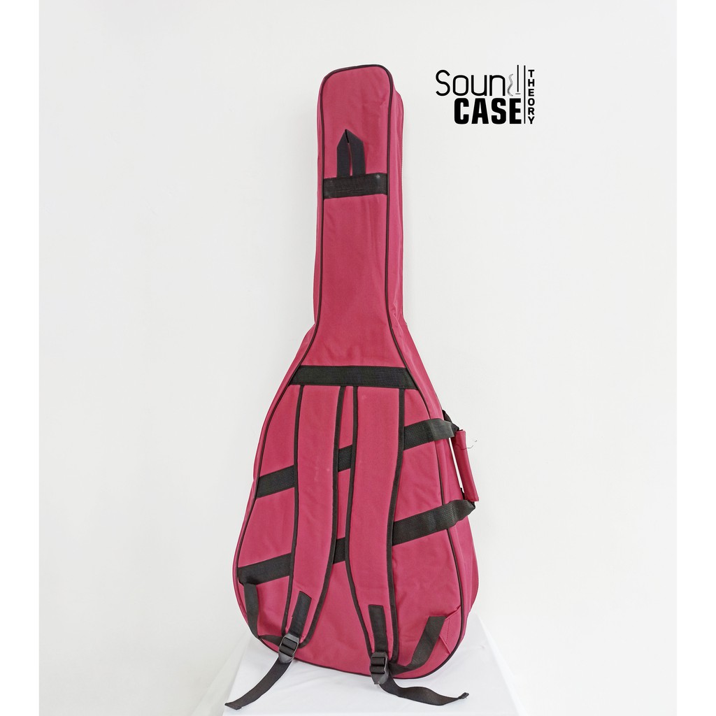 Tas Gitar Akustik / Softcase Gitar Akustik Jumbo Maroon