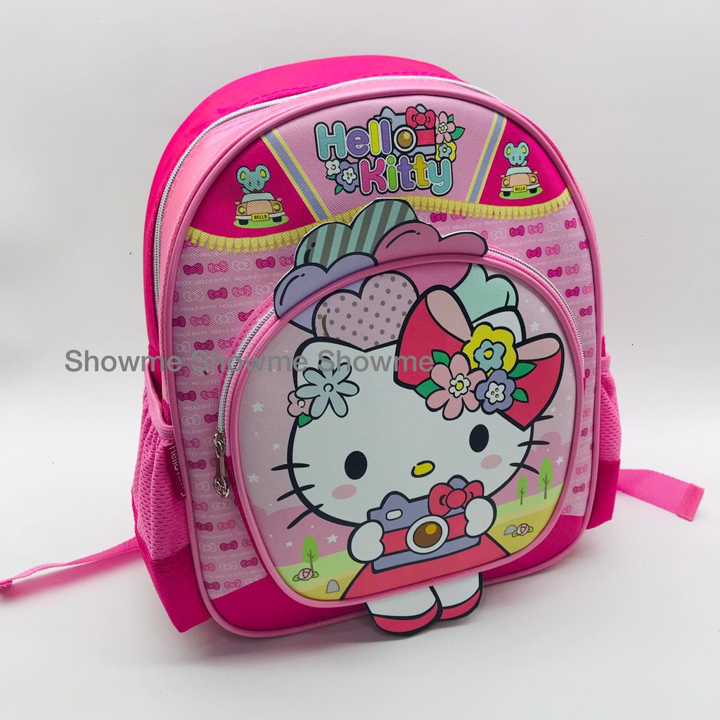 SHOWME TAS RANSEL ANAK SEKOLAH PAUD - TK 13INCI TIMBUL KUALITAS PREMIUM KITTY - HELLO KITTI BAHAN TEIGA