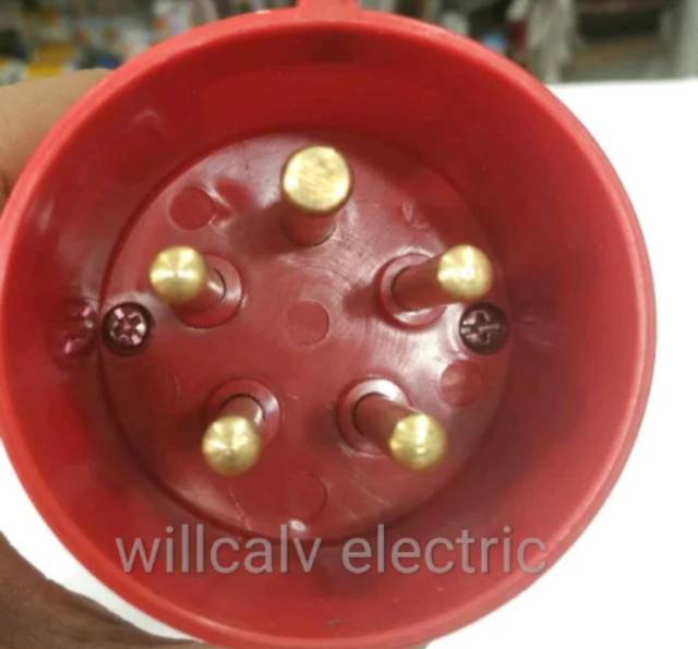 STOP KONTAK 3 PAS 5 PIN 32A 32 AMPERE - STOP KONTAK 3 PHASE 5 PIN 32A 32 AMPERE