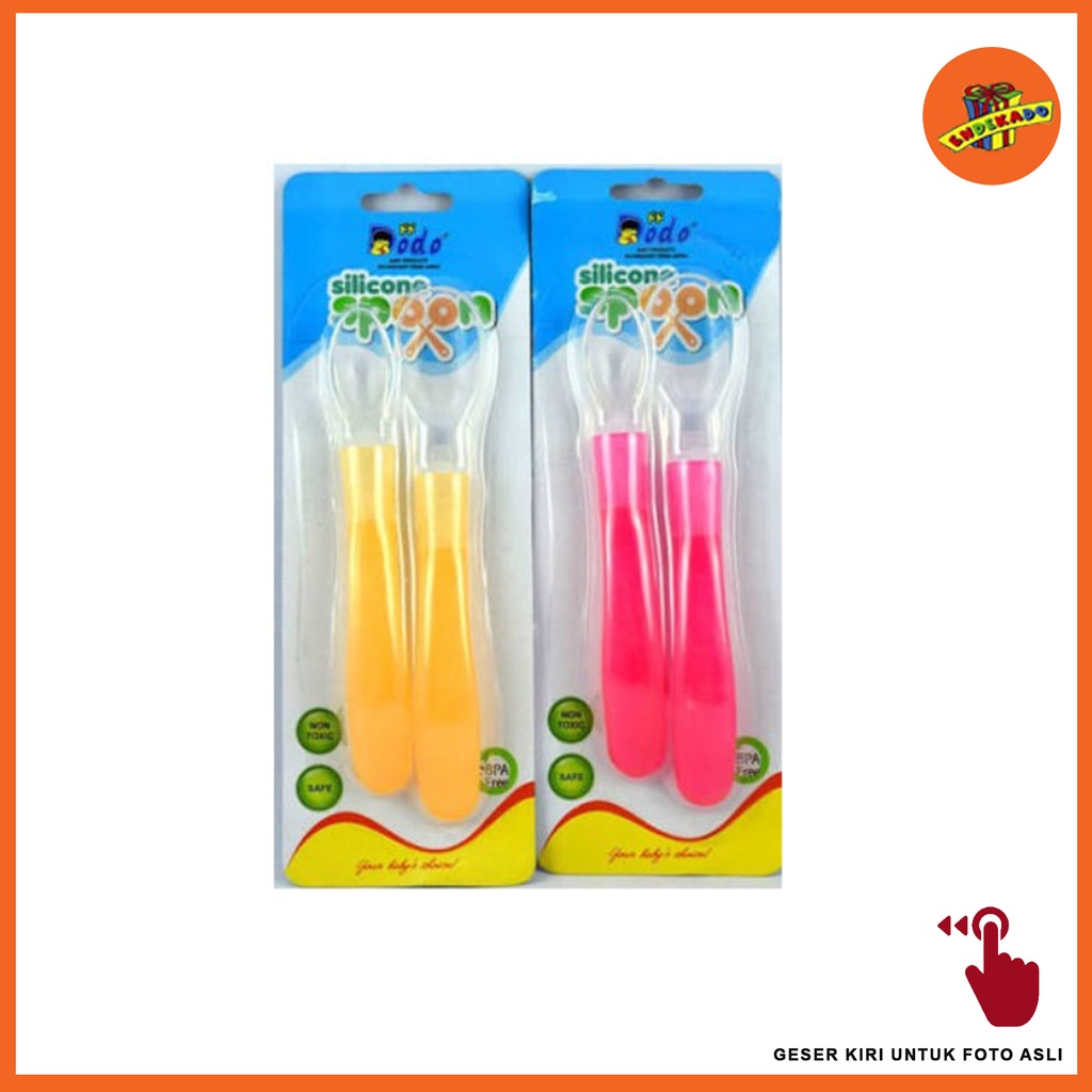 MAKASSAR! DODO SILICONE SPOON DAC037 - Sendok Makan Silikon Bayi