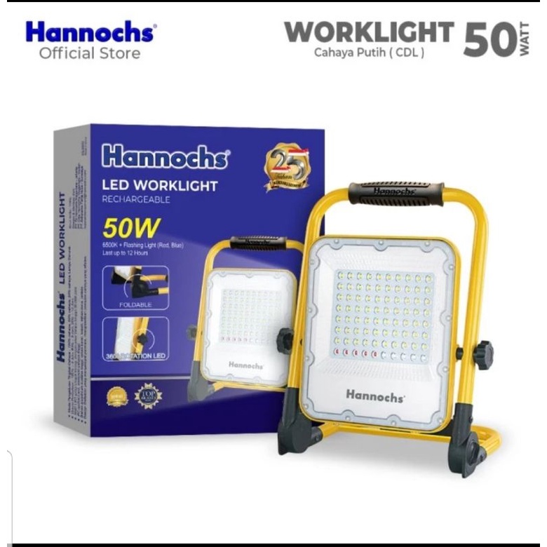 HANNOCHS LED WORKLIGHT 50 WATT / LAMPU SOROT EMERGENCY 50 WATT