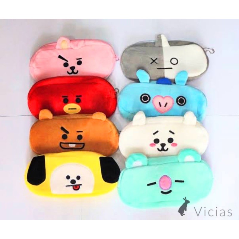 

Kotak Tempat Pensil BTS BT21 Pencil Case Import bahan lembut