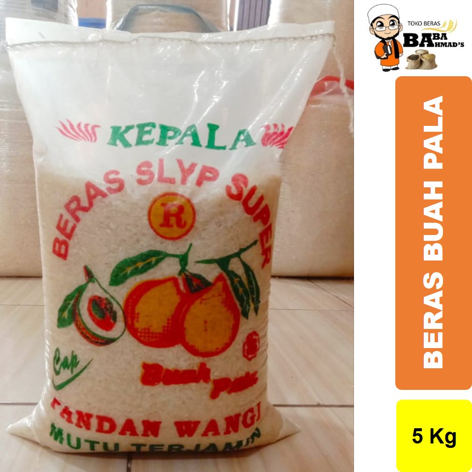 

Beras BUAH PALA Pandan Wangi Kepala Slyp Super - 5KG/10KG/15KG/20KG/25KG