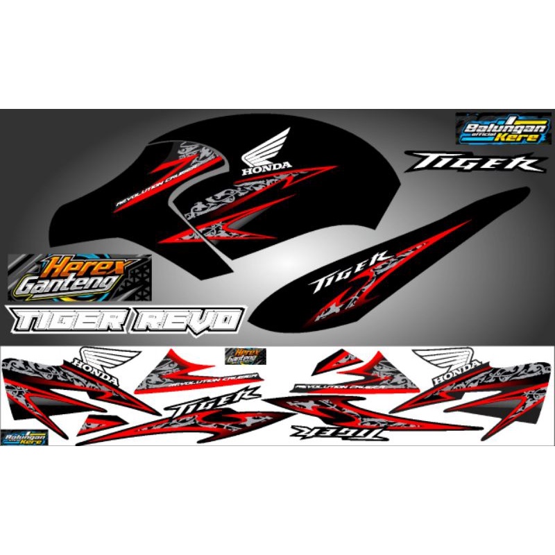 (COD) Lis striping sticker Stiker variasi Honda Tiger, Tiger herex, Herex mbois minimalis consep