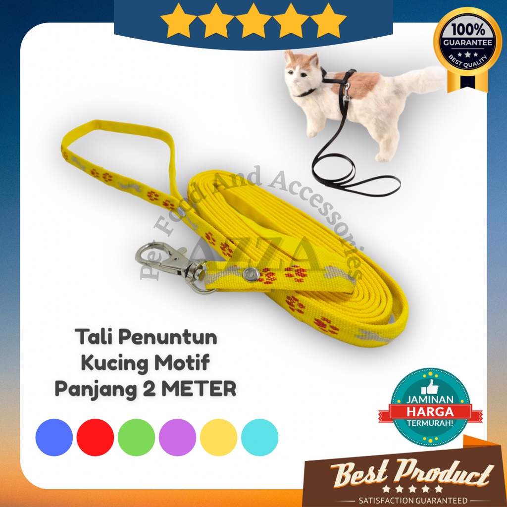 Tali Penuntun Kucing Anjing Untuk Jalan Panjang 2 Meter Motif Tulang / Tali Harness buat jalan jalan