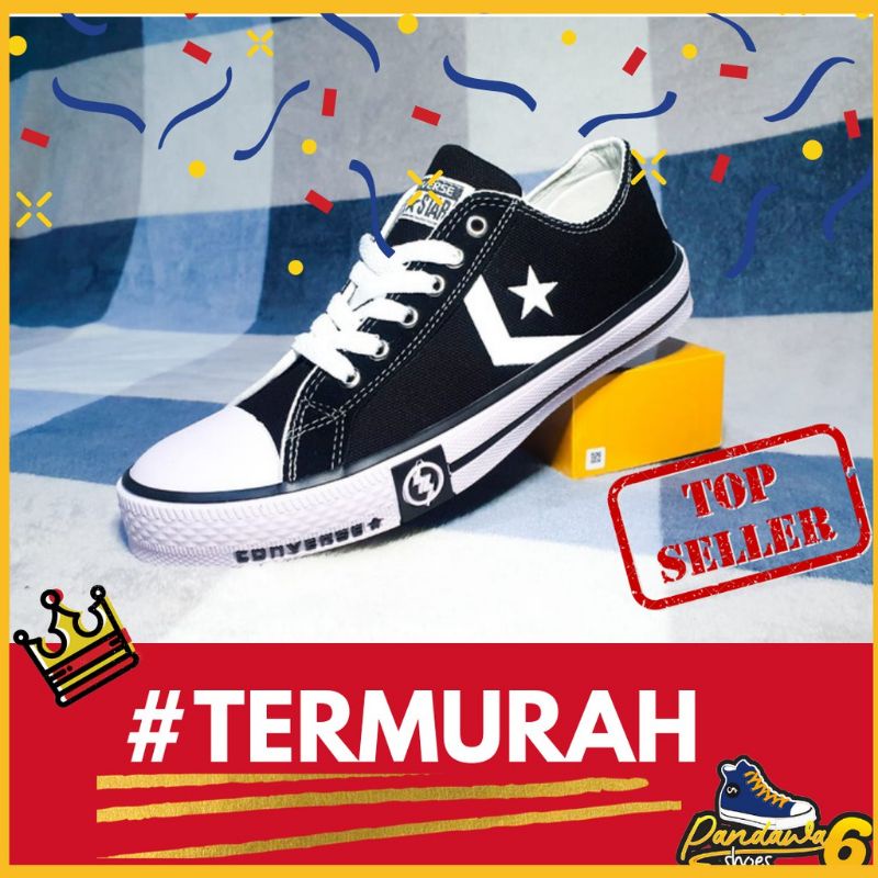 Sepatu Converse/ Konvers Hitam putih Murah & Original 100%