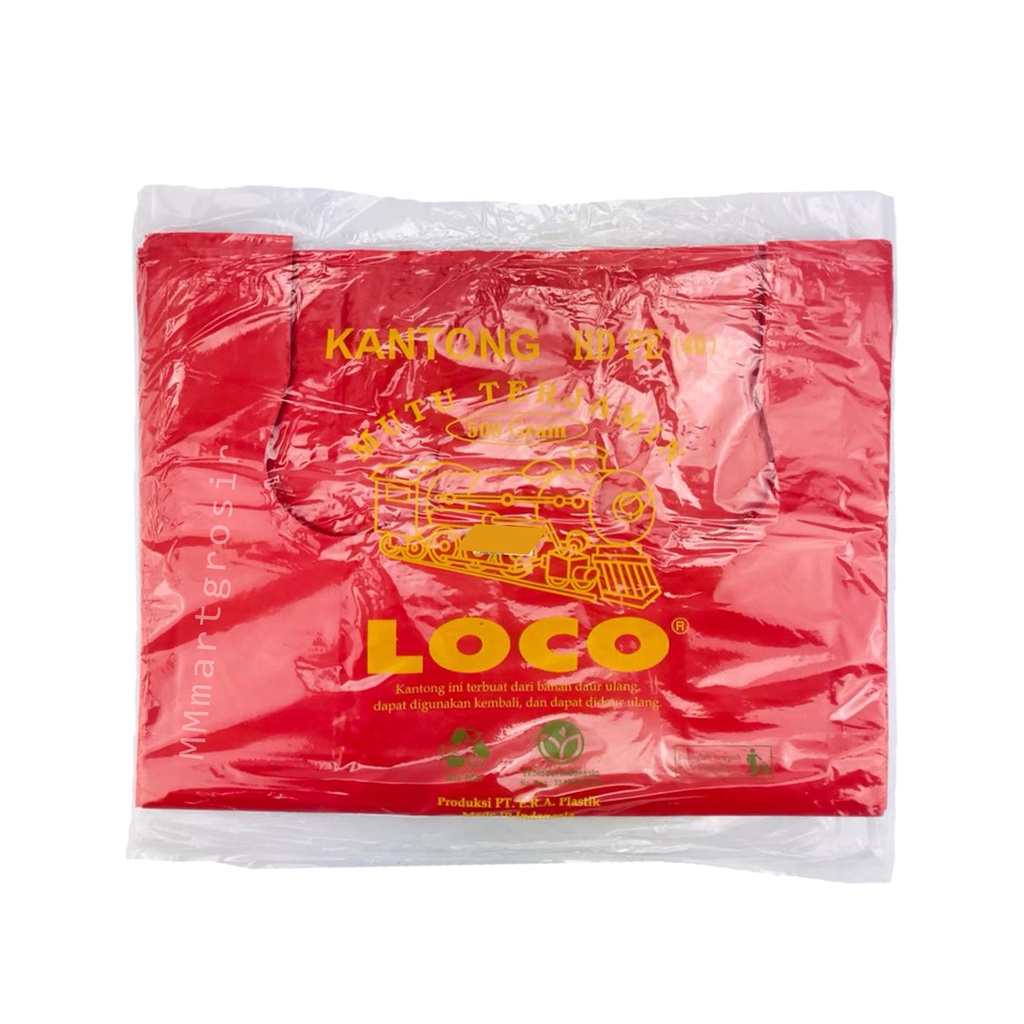 Loco / Kantong HDPE 40 / Kantong Plastik Merah / 500g