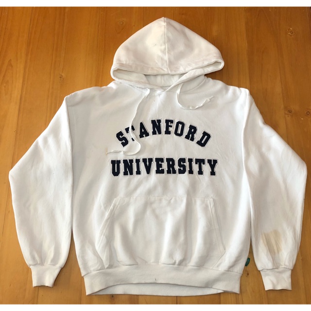 white stanford hoodie