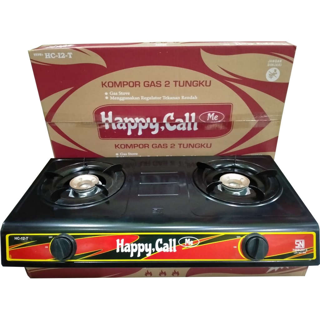 KOMPOR 2 TUNGKU MERK HAPPY CALL / KOMPOR GAS 2 TUNGKU termurah