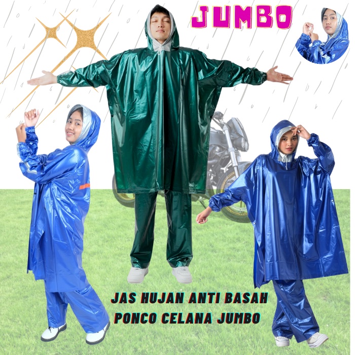 Jas Hujan Ponco Celana Dewasa Raincoat Mantel Hujan Poncho Celana Jumbo Anti Basah Anti Rembes Spin Hunter Hybrid Plevia Nautilus