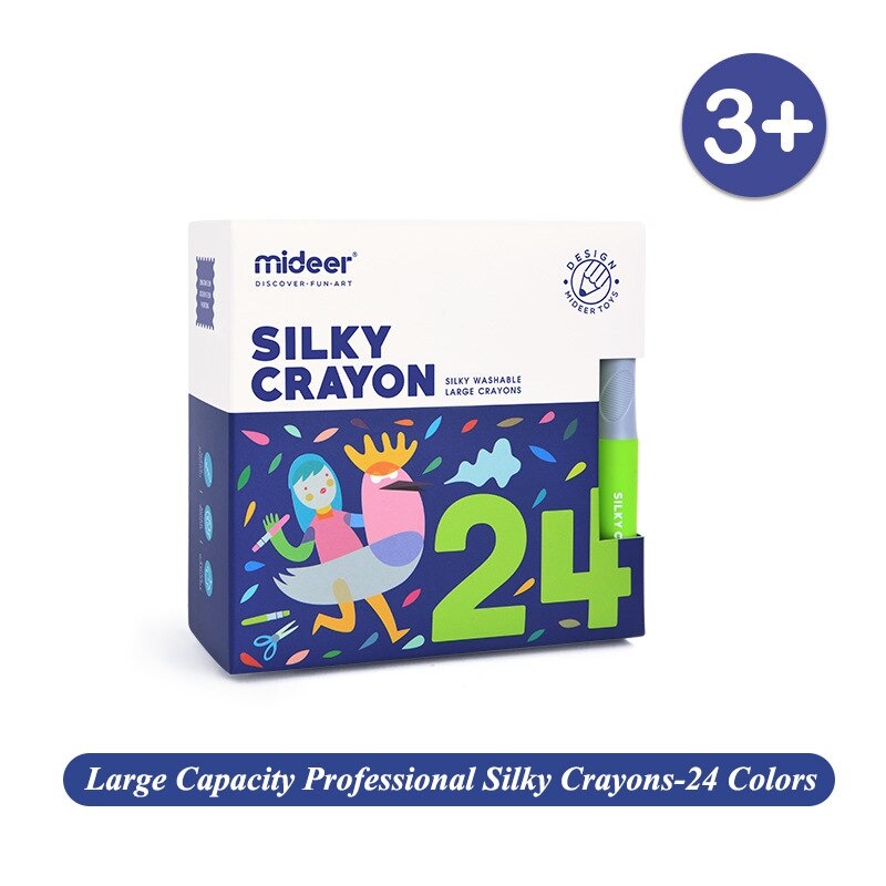 

HJK Mideer Silky Crayon / Colors Drawing Painting Watercolor Art Marker Pens