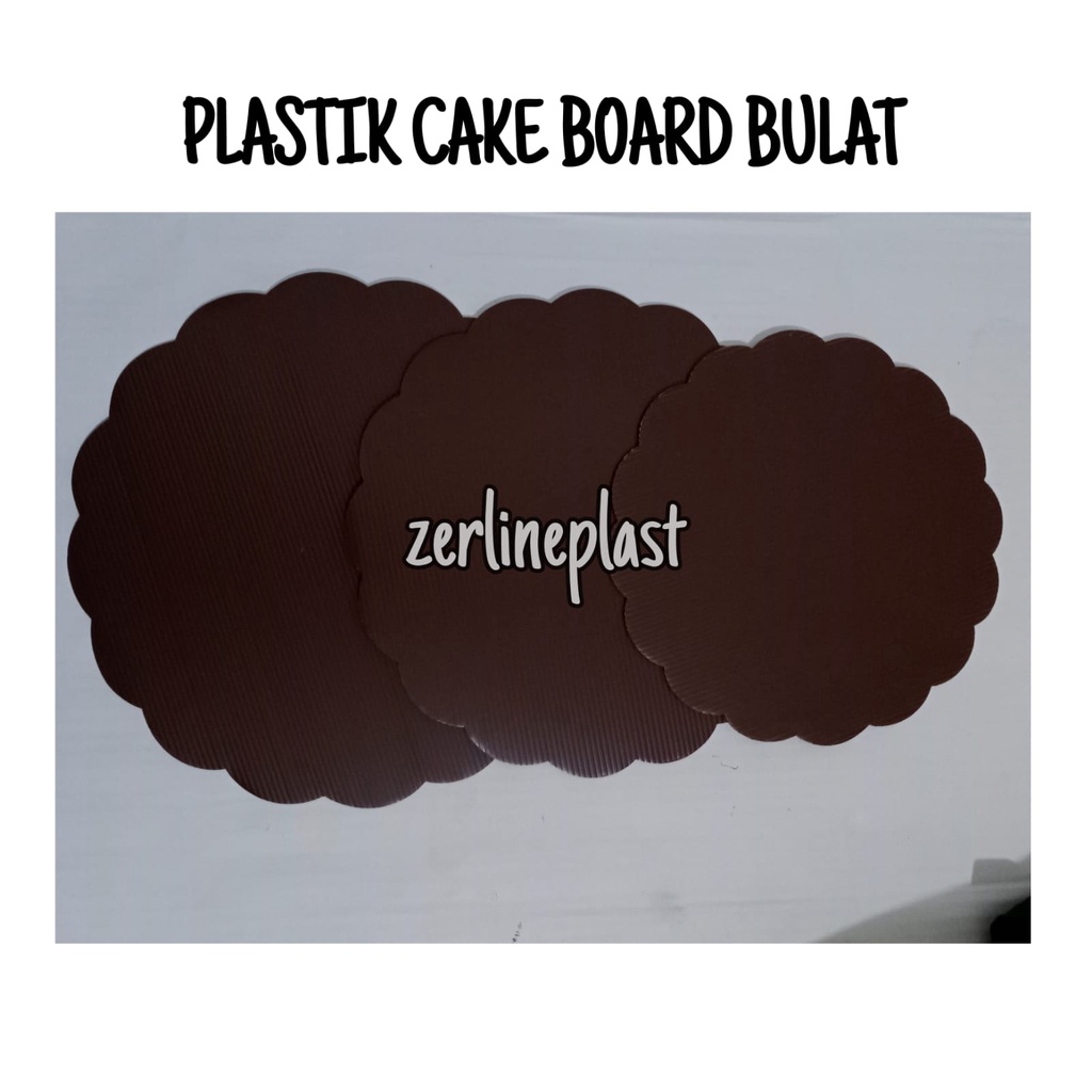 Cake Board BULAT COKLAT / Alas Kue Tart Plastik / Tatakan Kue