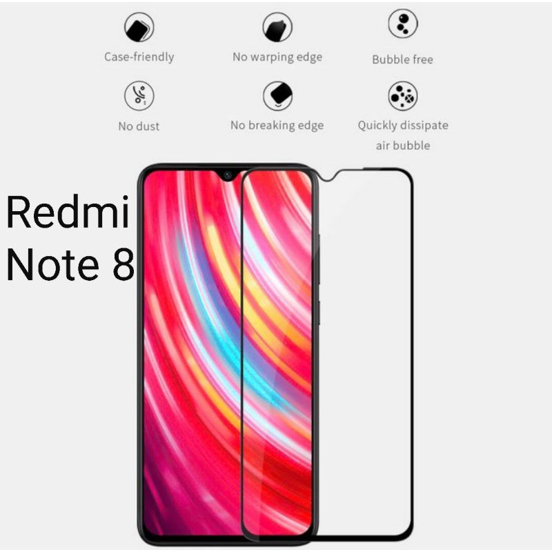 Xiaomi Redmi Note 8 New Tempered Glass Full Layar Anti Gores Kaca