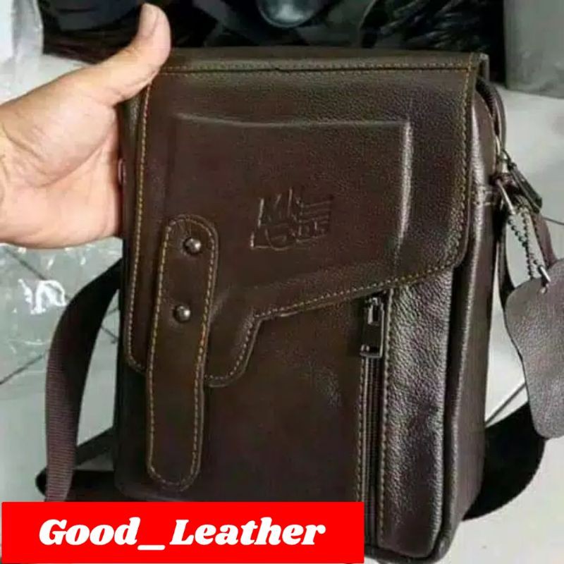 Tas Selempang Kulit Sapi Asli Untuk Pria Waistbag Slingbag Tas Kecil