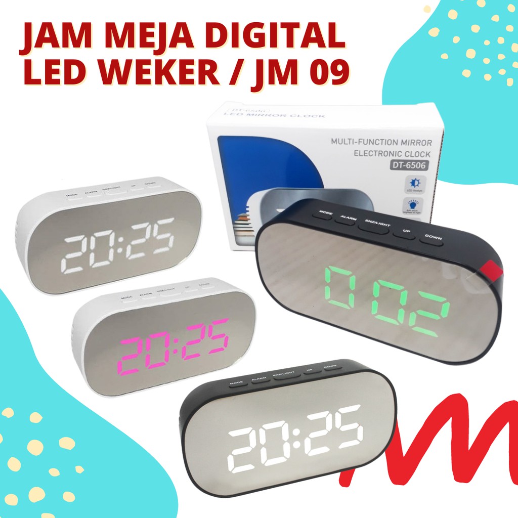 Jual F86 Jam Meja Digital Led Weker / Digital Smart Alarm Mirror Clock