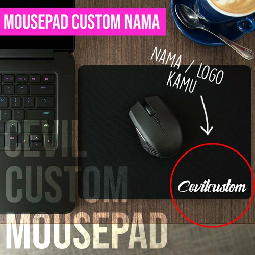 Mousepad Custom bisa pake nama, Logo / gambar sendiri