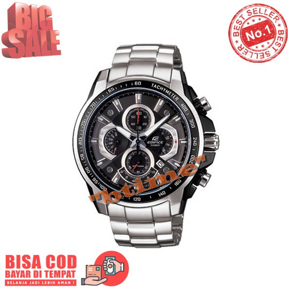 Jam Casio Edifice EF 560D 1av Import Chrono Solid Stainless Set Box Original ef 560- ef560 Garansi