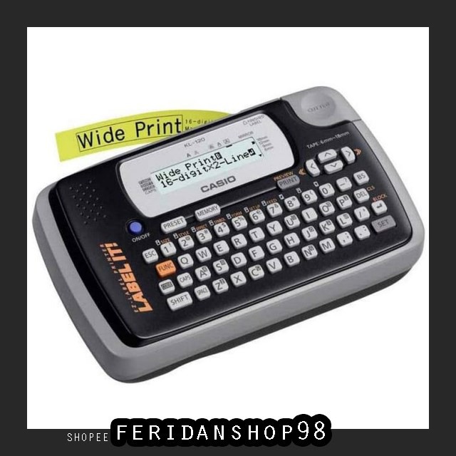 

FS292 PAKET ALAT TULIS LABEL PRINTER CASIO ATK KL-120 BY FERIDANSHOP98