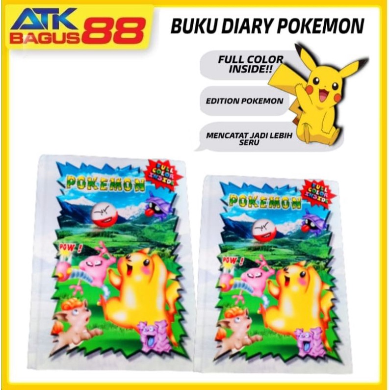 1 PCS Buku Diary Pokemon/buku catatan/buku tulis diary karakter