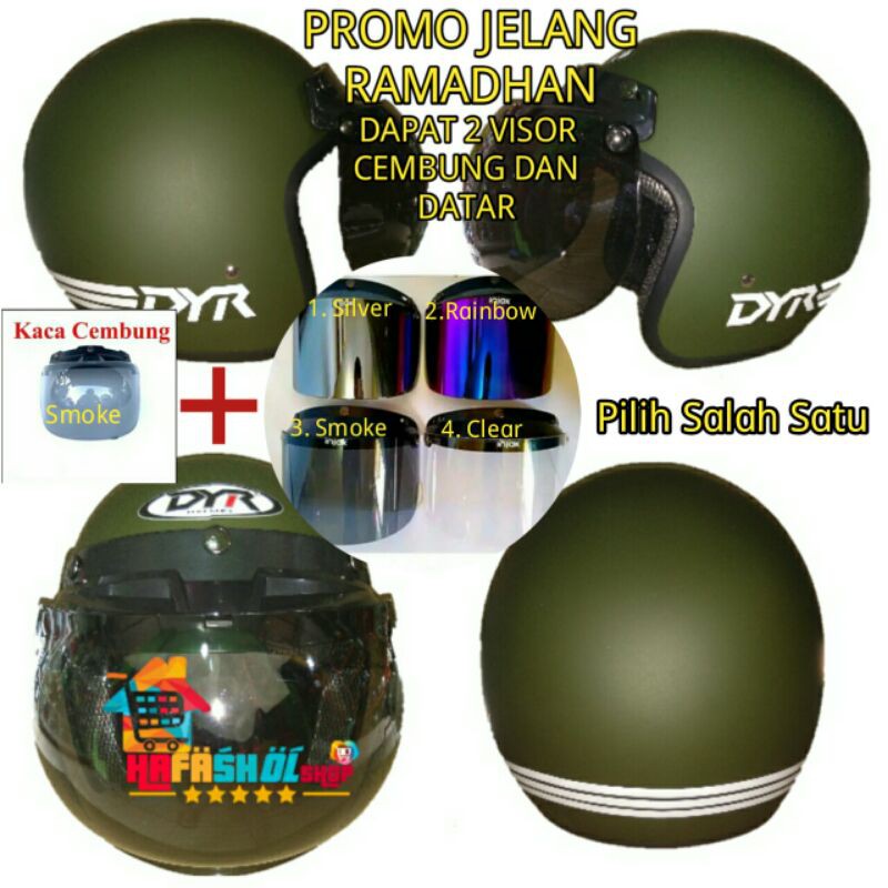 Helm Bogo DYR Garis Polos Murah