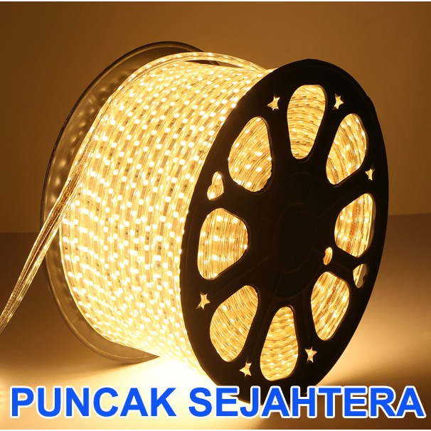 Lampu led Strip / Rope LED 5050 Warna Kuning/ Warmwhite SMD 5050 IP44