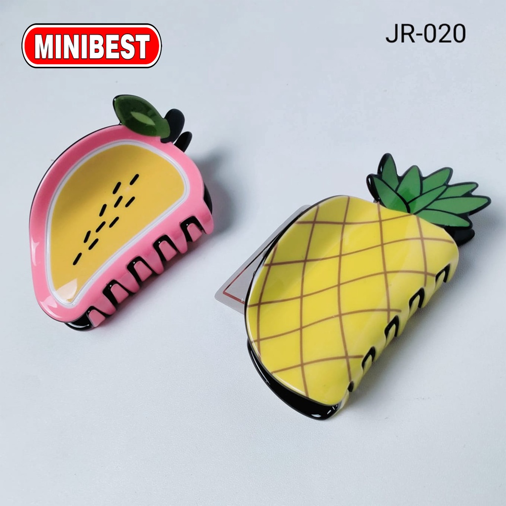 Minibest Jepit Rambut Akrilik Motif Buah Lucu (1PC)