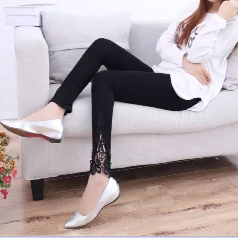 Legging Renda #24 Legging Tebal Import fit to S-XXL Celana Legging Wanita | Legging Jumbo | Legging Tebal