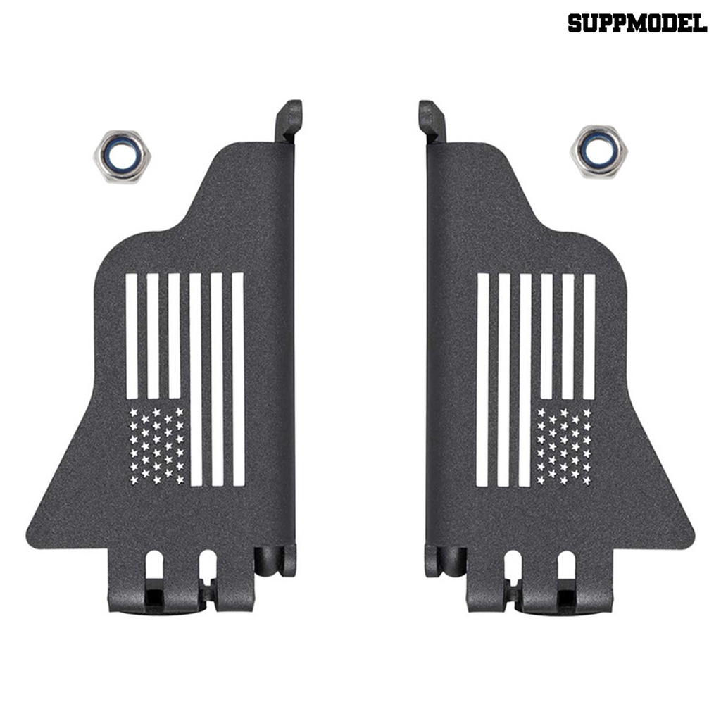 2pcs Pedal Engsel Pintu Samping Mobil Bahan Aluminum Motif Bendera Amerika Untuk Jeep Wrangler 07-20