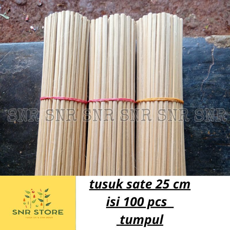 Tusuk Sate 25 Cm Isi 100 Pcs / Tusuk Lidi Stick Tumpul