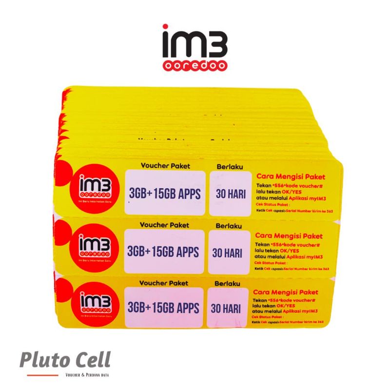 Voucher Indosat 3GB Unlimited