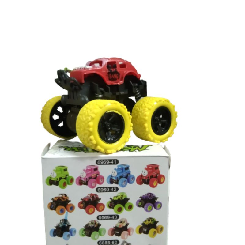 Monster Zap Mainan Mobil Jip Zap Off Road 4 Drive Inertial Bigfoot JEEP TOYS 360 derajat-MOBIL NEW M KUNING
