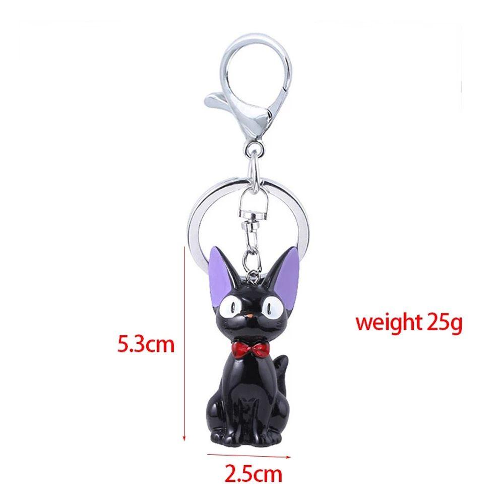 Lanfy Gantungan Kunci Kucing Gantungan Kunci Mobil Pria Wanita Keyring Pendant Hayao Miyazaki Black Action Figure