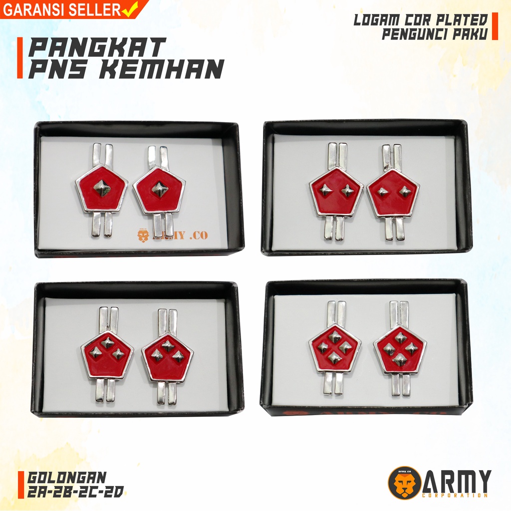 PANGKAT PNS KEMHAN GOLONGAN 2A 2B 2C 2D /EMBLEM PIN KEMHAN